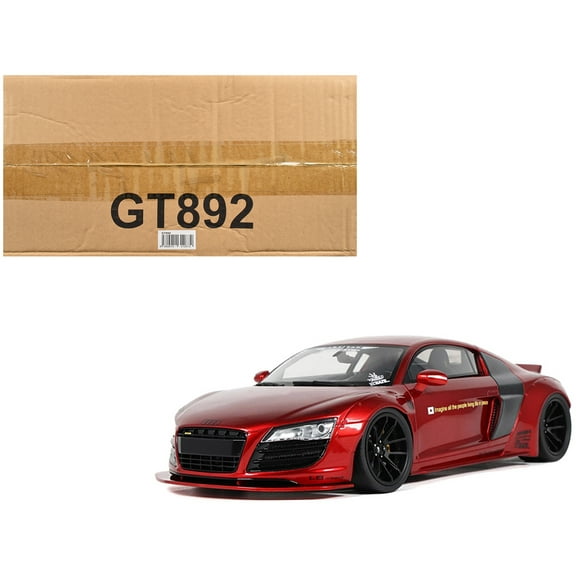 2022 Audi R8 "LB Works" Red Metallic 1/18 Model Car by GT Spirit