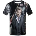 thumbnail image 2 of Camiseta de verano para hombre, cantante Johnny Halladay, estampado 3D, cuello redondo, informal, manga corta, talla grande, moda, 2 of 5