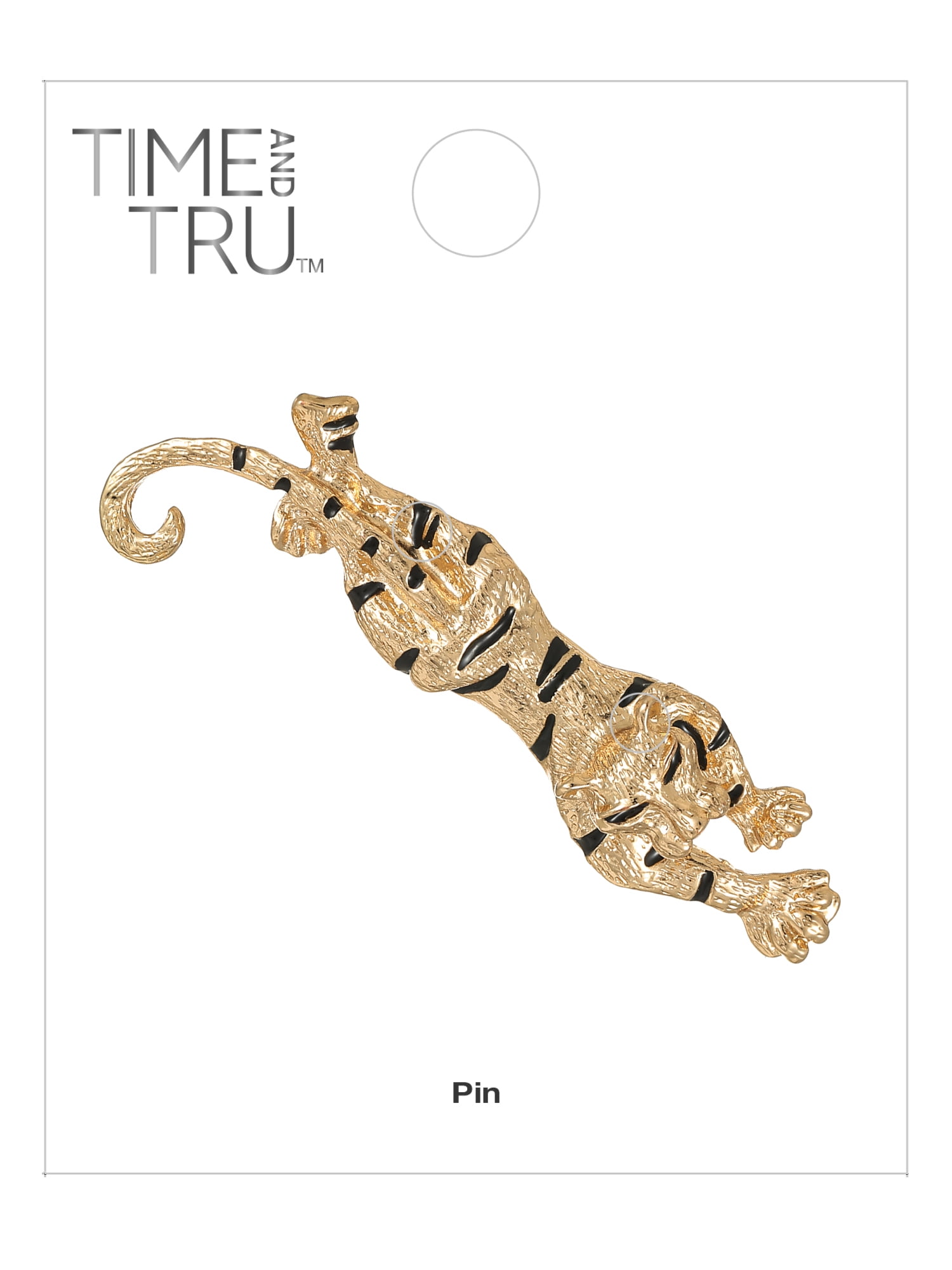 Time and Tru Goldtone Tiger Brooch, 1 Piece