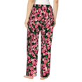 thumbnail image 3 of Picia Trendy Floral Womens Soft Woven Cotton Elastic Waistband Sleep Pajama Pant Lounge Sleep Pant With Pockets And Drawstring-Small, 3 of 9