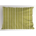 thumbnail image 1 of Yellow and Green Pillow Sham Composition of Tulips with Coming of Spring Hand Drawn Petals, Decorative Standard King Size Printed Pillowcase, 36 X 20 Inches, Fern Green and Yellow, by Ambesonne, 1 of 2