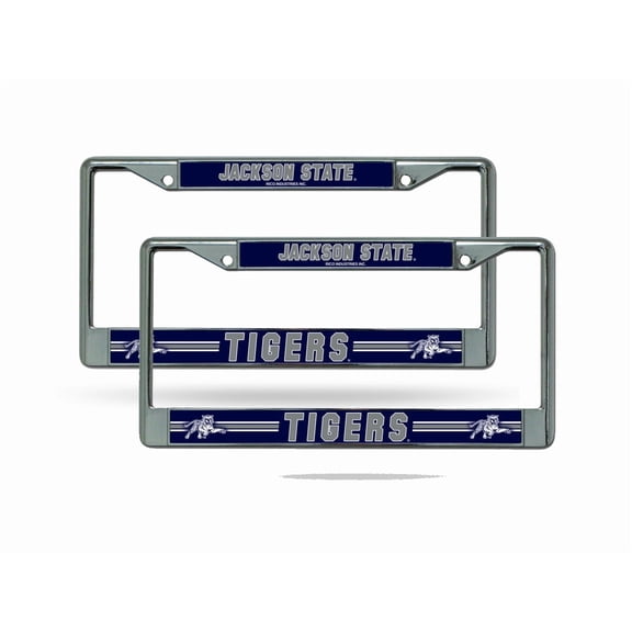 Jackson State Tigers Chrome Metal License Plate Frame - Set of 2 Frames