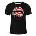 thumbnail image 4 of Men's Short Sleeved Independence Day Flag Print Crew Neck Leisure Sports Comfortable Print Mens T Shirt, 4 of 4