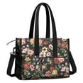 thumbnail image 2 of Teacher Tote Bag,Pioneer Flower Floral Print Pattern Teacher Utility Tote Bag,Large Work Tote Bags for Women with Multiple Pockets,Top Zipper Closure,13.8x10.6x6.7 Inch, 2 of 5
