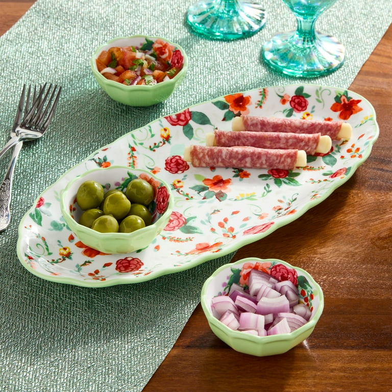 The Pioneer Woman Painted Meadow 4-Piece Ceramic Condiment Set