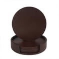 thumbnail image 1 of Leather Coasters Spill Protection For Table Desk Durable And Non Slip Leather Coaster Fit Common, 1 of 5