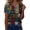 Army Green(Western Ethnic Style), variant on Iaqnaocc Summer Tops for Women Short Sleeve Dressy Casual V-Neck Button Vintage Western Ethnic Style T Shirt Workout Tops for Women Business Work Clothes Gray S