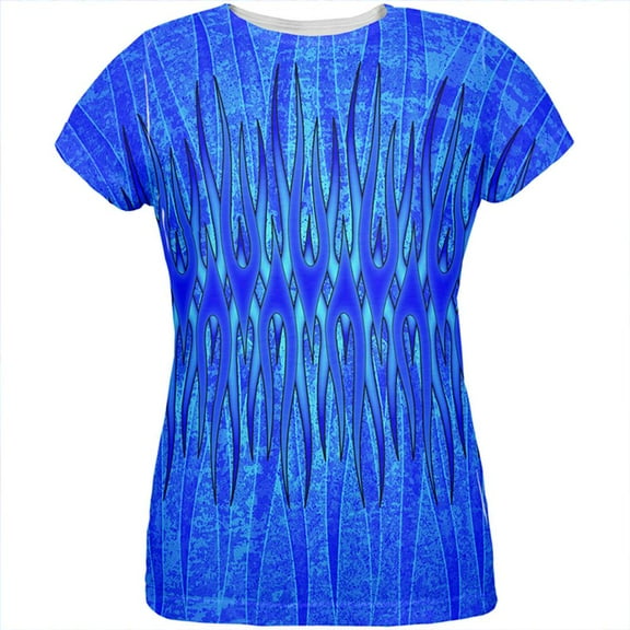 The Eternal Blue Flame All Over Womens T Shirt Multi 2XL
