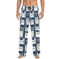 thumbnail image 7 of FORMRS Mens Pajama Pants with Pockets Sleepwear Lounge Bottoms Sizes S-2XL, Blue Cats and Hearts, 7 of 7