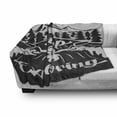 thumbnail image 3 of Motorcycle Soft Flannel Fleece Throw Blanket, Never Stop Exploring Words with Biker on the Road to the Mountains, Cozy Plush for Indoor and Outdoor Use, 60" x 80", Pale Grey and Black, by Ambesonne, 3 of 6