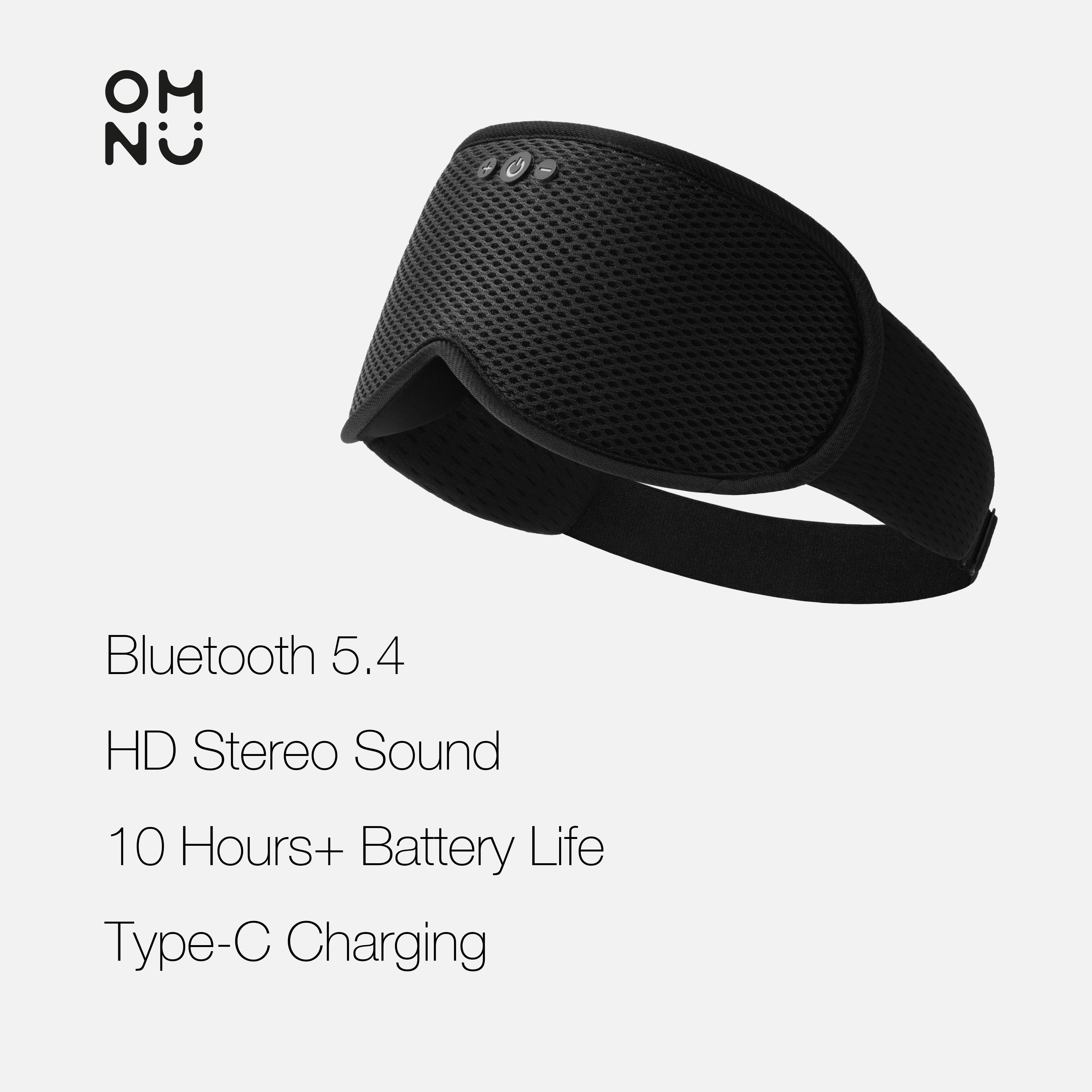 OMNU Bluetooth Sleep Mask Headphones, Ventilated, Complete Blackout
