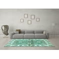 thumbnail image 3 of Ahgly Company Indoor Square Oriental Light Blue Traditional Area Rugs, 8' Square, 3 of 4