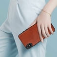thumbnail image 2 of Wallet Case Designed for iPhone XS Max, Classic Slim 2 Credit Card Holders Lychee Texture Synthetic PU Leather Anti-shock Lightweight Phone Case Cover for iPhone XS Max, Brown, 2 of 6