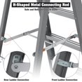 thumbnail image 3 of 4-Step Fiberglass Step Ladder 4-Foot with 250-Pound Capacity, 3 of 10