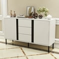 thumbnail image 3 of Dubbin Blister Modern Three Drawers and Two Door Side Cabinets White, 3 of 7
