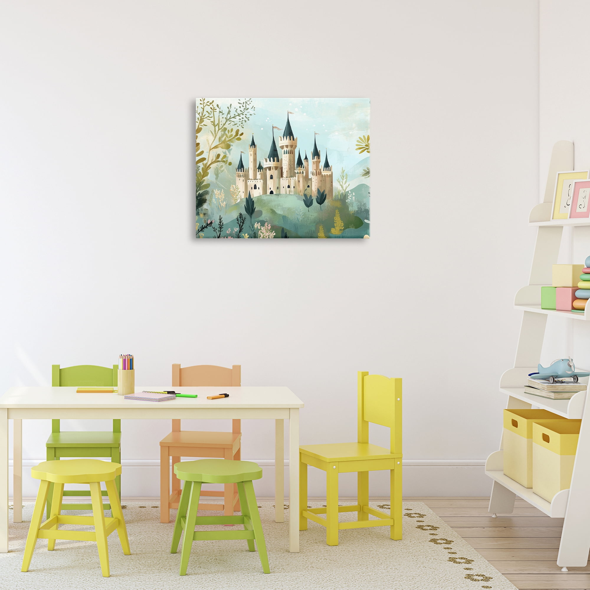Stupell Industries Princess' Castle View Canvas Wall Art, design by Christine Simpson Art