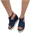 thumbnail image 5 of Penkiiy Summer Ladies Women Thick Soled Shoes Fish Mouth Casual Sandals, 5 of 9