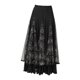 thumbnail image 5 of Falda de baile de salón para mujer, falda española, ropa, vestido de fiesta, falda de danza del vientre Talla XL Negro, 5 of 8
