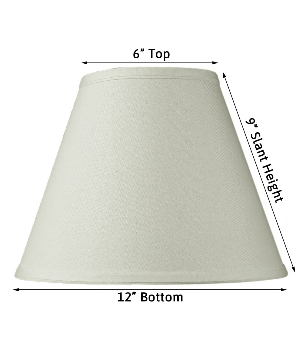 6x12x9 Hard Back Empire Lamp Shade Light Oatmeal