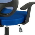 thumbnail image 2 of Norwood Commercial Furniture Mesh Mid Back Desk Task Chair with Tilt & Arms for Home, Office, Classroom, Gaming - Brilliant Blue, 2 of 9