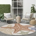 thumbnail image 4 of Nourison Aloha Indoor/Outdoor Ivory Multicolor 5'3" x Round Area Rug (5 Round), 4 of 9