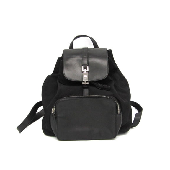 Pre-Owned Gucci Jackie 003 0245 Women's Leather Backpack Black