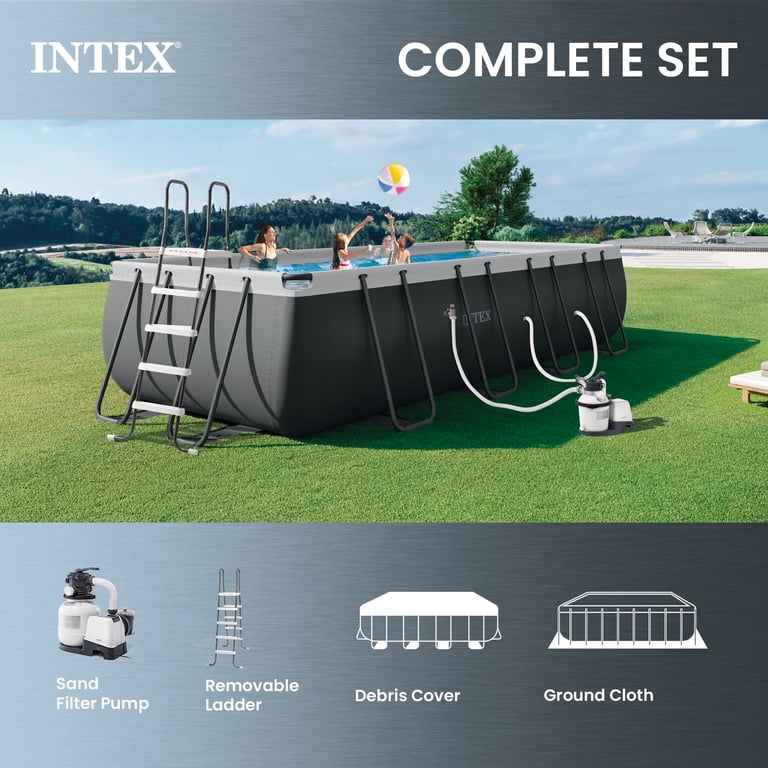 Intex Large 18Ft x 52In Ultra XTR Rectangular Frame Swimming Pool