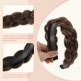 thumbnail image 3 of Unique Bargains Headband Synthetic Braided Hairpiece Wide Hair Band Hair Accessory for Various Looks Brown, 3 of 6