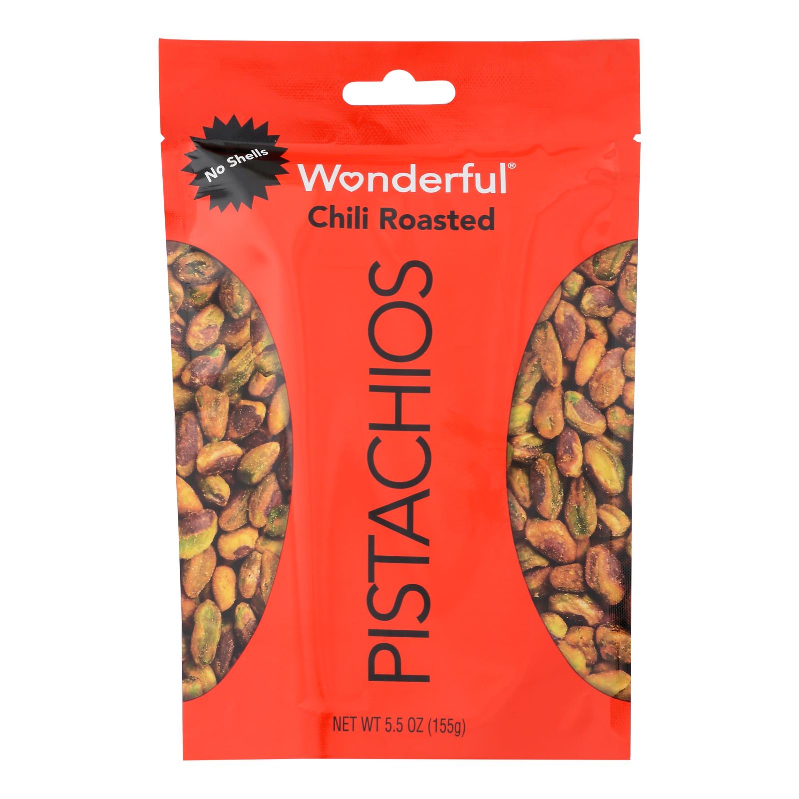 (10 Pack) Wonderful Pistachios Pistachios Chili No Shell ,5.5 Oz
