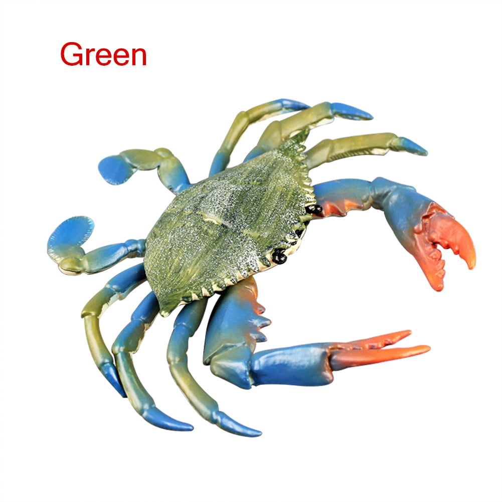 8/set Plastic PVC Realistic Crab Sea Animals Playset Desk Decor Kids Toy 