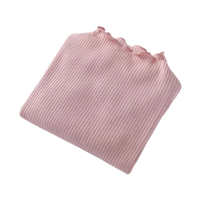Minnieouse Top básico para niña, suéter de punto de Color sólido para niños, ropa interior más cálida, ropa de punto y cómoda para niños Prendas para la parte del cuerpo Rosado 130cm Minnieouse AP013409-12