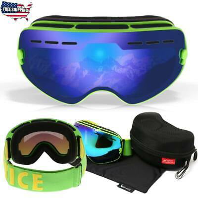 Details about   Snow Ski Goggles Men Anti-fog Lens Snowboard Snowmobile Motorcycle Over Glasses 