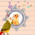 thumbnail image 6 of Bird Toys for Cage, Interactive Mirror with Rotating Sound Wheel, Colorful Chew Training Toy for Parakeets, Budgies, Cockatiels and Lovebirds, 6 of 9