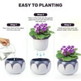 thumbnail image 3 of ‌EFISPSS 6" Self-Watering Ceramic Planter for African Violets - Red Gradient | Stylish Home Decor‌, 3 of 8