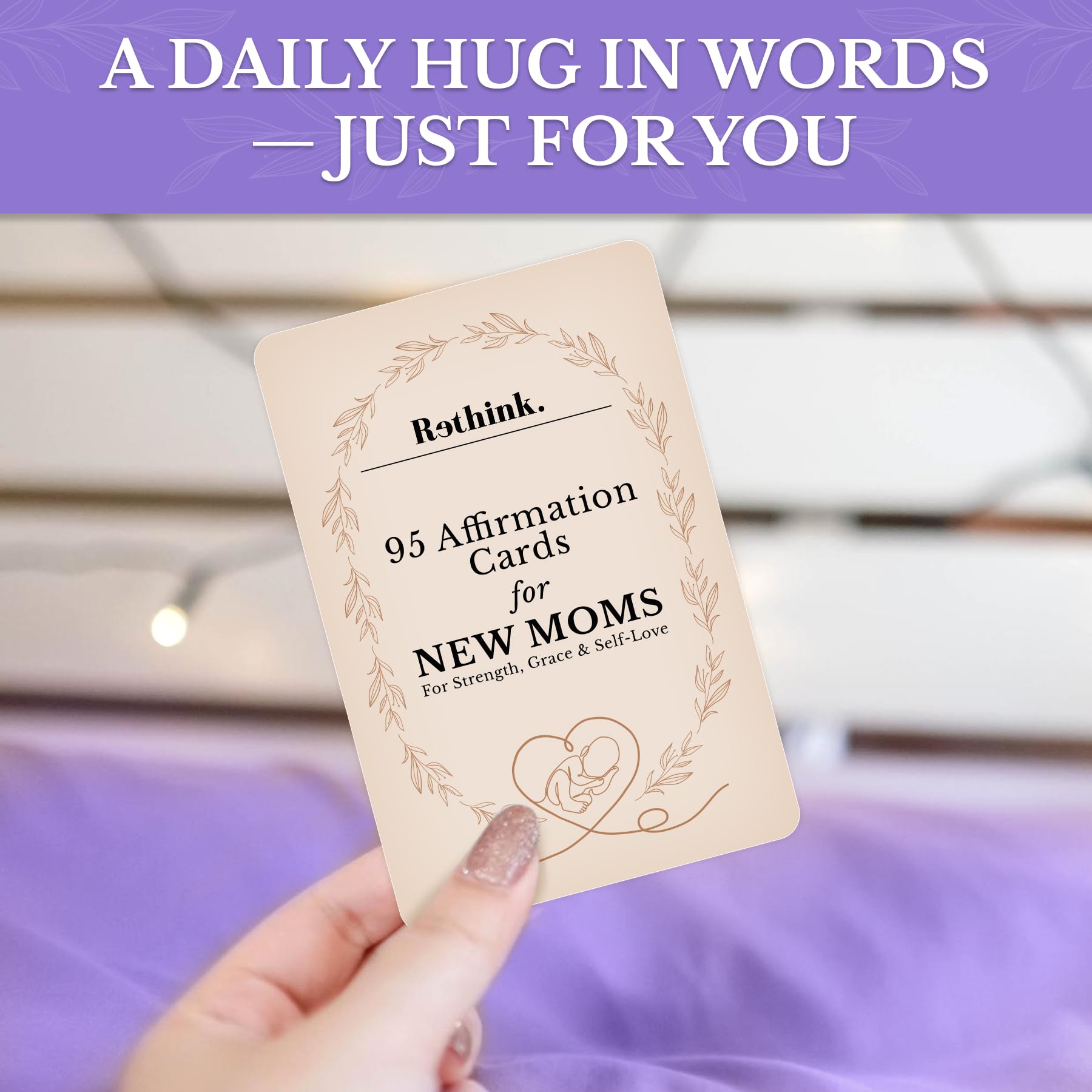 Quokka Affirmation Cards for Moms - Rethink 95 Affirmation Cards for Adults - Thoughtful Gift for First-Time and Experienced Moms
