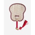 thumbnail image 1 of Abanico tejido a mano, abanico de paja de trigo de verano, abanico grande de hojas de espadaña, abanico antiguo de verano con manivela, repelente de mosquitos para bebés, abanico envolvente de colores, 1 of 5