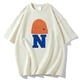 thumbnail image 2 of Camiseta Casual de Manga Corta de la Blusa de Cuello Redondo, Mangas de Mano para Hombres, 2 of 3