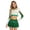 Green, variant on Womens Cheerleading Costume High School Cheer Leader Fancy Dress Outfit Uniform Tops Skirt Blue XXL
