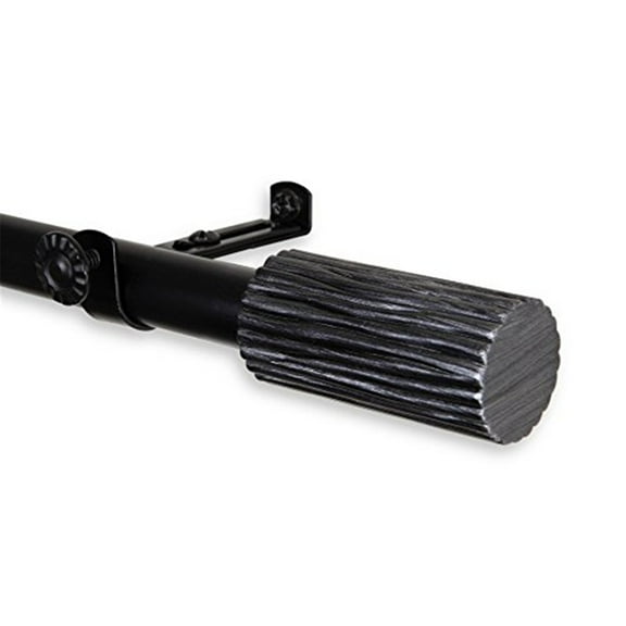 Cedar 13/16 inch Curtain Rod-Color:Black,Size:48-84"