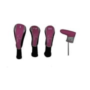 Sephlin - Lady Elaina Golf Driver Head Covers (Pink and Silver)