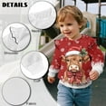 thumbnail image 6 of Garronmavis Christmas Highland Cow Toddler Girl Sweatshirt 5T Stylish Ruffle Long Sleeve Girls Top Fashion Girls Pullover Crewneck Sweatshirt Warm Fall Winter Clothes for Outdoor Activities, 6 of 7
