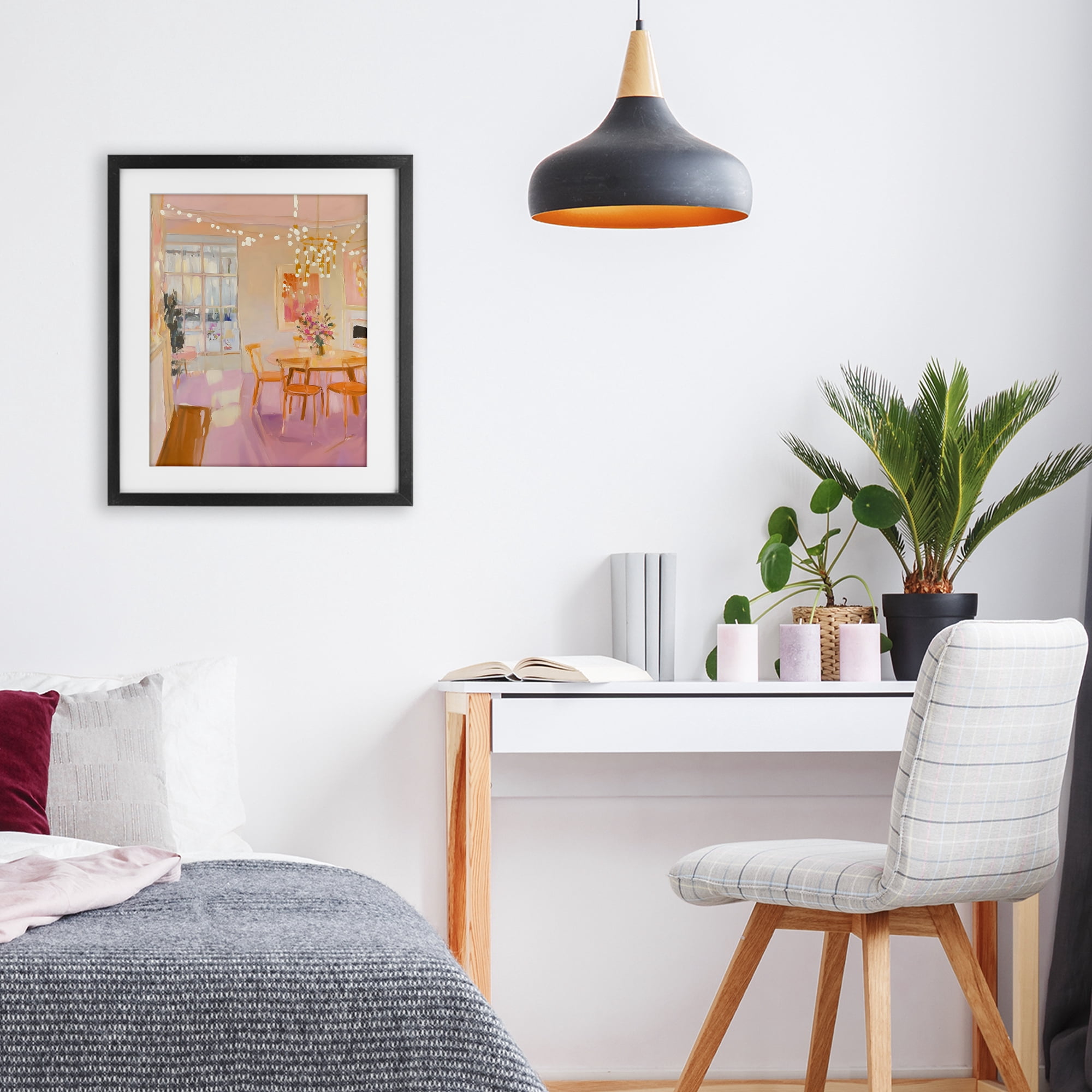 Stupell Industries Warm & Inviting Dining Room Black Framed Print Under Glass, design by The Prints Vibe