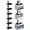 Black, variant on Floating Book Shelves for Wall, 8 Tier Invisible Floating Bookshelf, Vertical Spine Book Tower, Wall Mounted & Space Saving, Heavy Duty Metal Book Organizer for Home Office, 4 Pack White