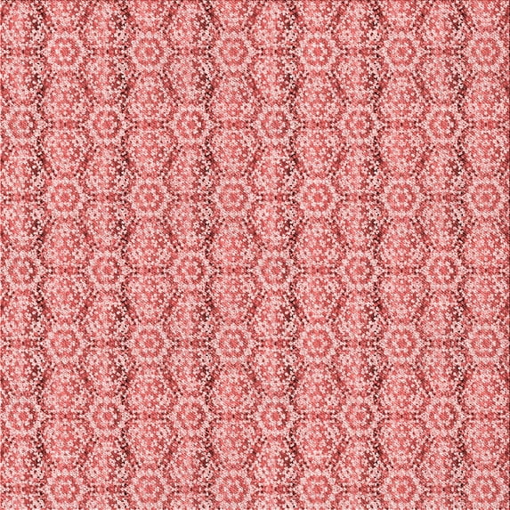Ahgly Company Indoor Square Patterned Pastel Pink Area Rugs, 5' Square