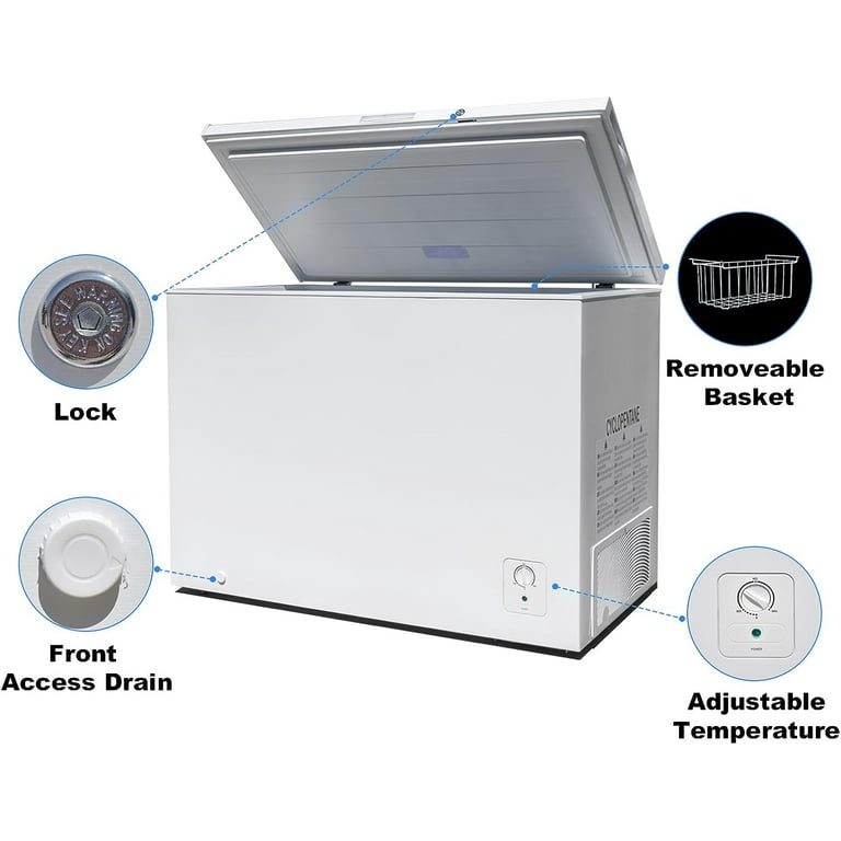 SMAD 5 cu ft Chest Freezer Deep Compact Freezer For Apartments Kitchen  Bedroom
