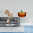 thumbnail image 2 of Escultura nórdica abstracta de hoja de metal y plato de dulces de cristal con forma de calabaza, adorno creativo para el hogar, decoración de mesa, fi, 2 of 8