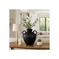 thumbnail image 2 of Modern Terracotta Jug with Handles Vase for Living Room Decor - Home Accents for Bedroom, Office Shelf, and Kitchen Counter Decor - Decorative Flower Vase for Table and House Styling - 16", Black, 2 of 12