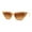 Ivory Marble Brown, variant on Womens OG Chain Arm Mod Thick Horn Cat Eye Sunglasses Ivory Marble Brown