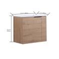 thumbnail image 4 of Tcbosik 22" Wall Mounted Bathroom Vanity with Sink, Natural Floating Bathroom Cabinet with White Ceramic Sink, 4 of 7