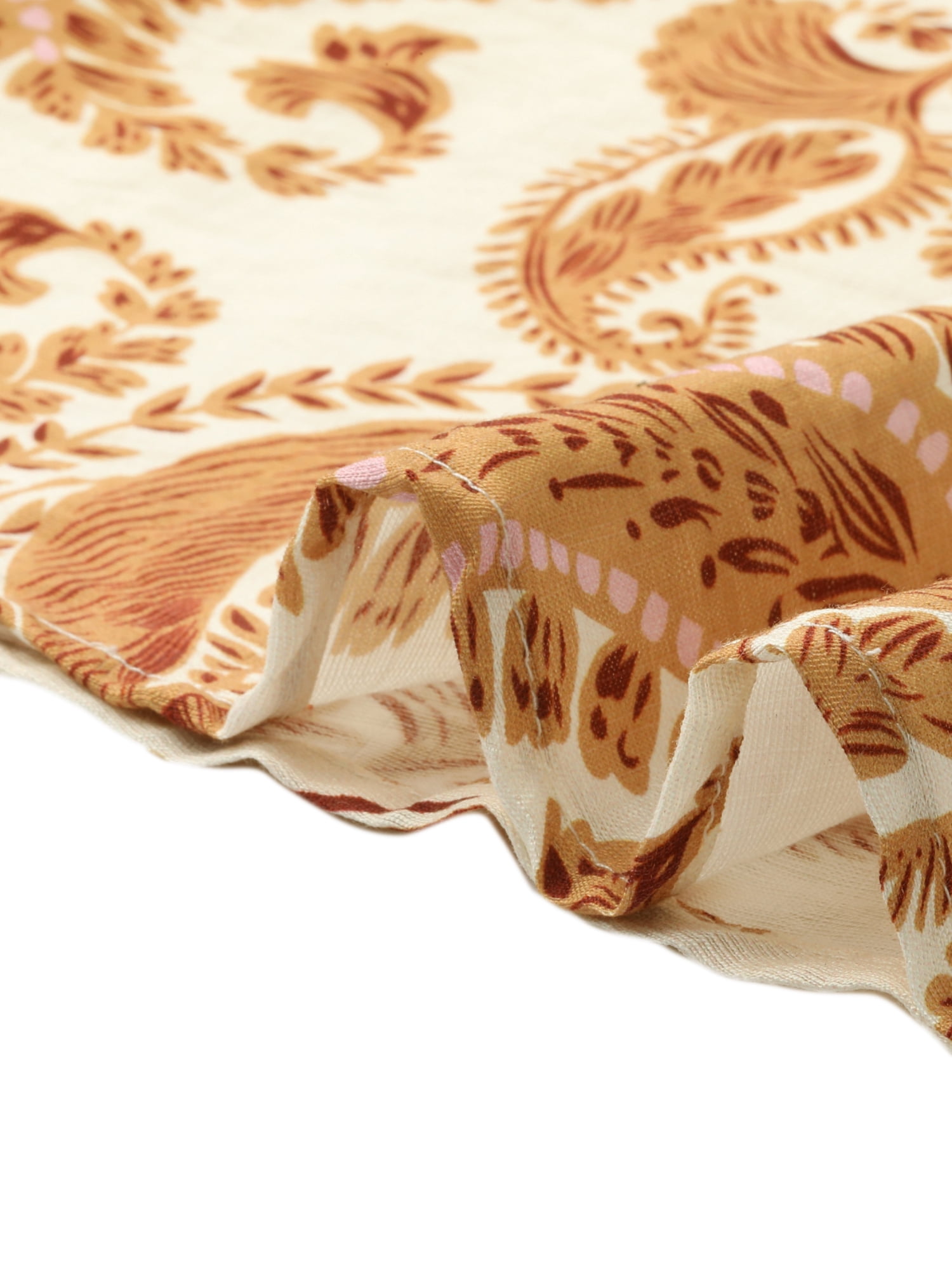 DARING DIVA Women's Summer Beach Paisley Maxi Skirts Small Beige Orange
